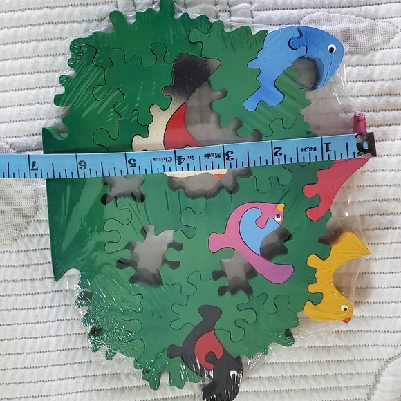 Handmade Mexican folk art NWT wooden puzzle decoration - Picture 2 of 4